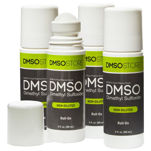 DMSO 3 oz. Roll on 4 Bottle Special Non-diluted 99.995% Low odor Pharma grade Liquid in a BPA Free Container