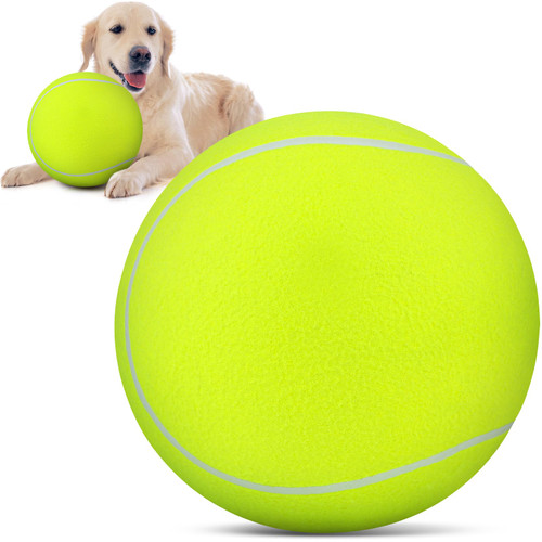 QDAN Giant Large Tennis Ball for Dogs: 9.5" Premium Balls for Dog for Outdoor Play, Big Tennis Ball Dogs Toy, Tennis Ball for Small Medium Large Dog, Pet Balls, Yellow QDAN Giant Large Tennis Ball for Dogs: 9.5" Premium Balls for Dog for Outdoor Play, Big Tennis Ball Dogs Toy, Tennis Ball for Small Medium Large Dog, Pet Balls, Yellow