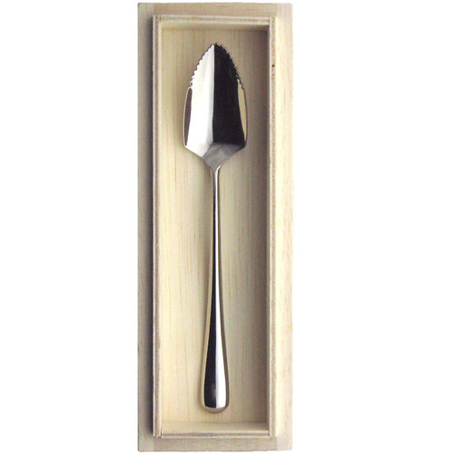 Nagao TOWA Grapefruit Spoon, 5.5 inches (14 cm), 18-8 Stainless Steel, Wooden Box, Made in Japan