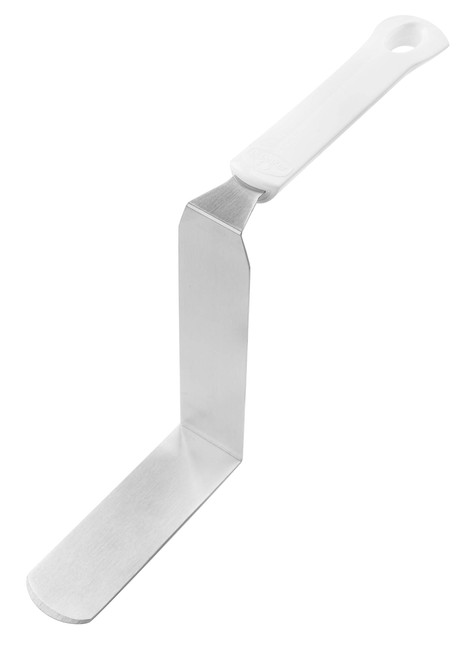 Dr. Oetker Angle Palette Extra Tall Spreader for Decorating and Decorating Cakes, Kitchen Aid with Functional Part Made of Stainless Steel, High-Quality Glaze Knife (Colour: White/Silver), Quantity: 1