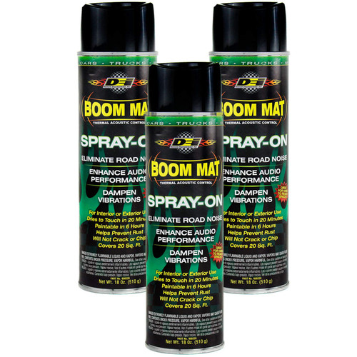 Design Engineering 050220 Boom Mat Spray-on Sound Deadening to Reduce Unwanted Road Noise and Vibration 18 Ounce (3 Pack)