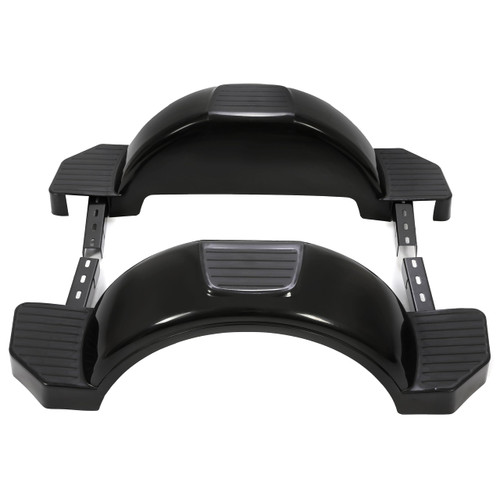 Set of 2 Single Axle Trailer Fenders 13" Wheels Tire Skirt Boat(Black)