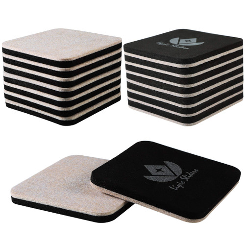 Liyic 4in Square Felt Sliders for Hard Surfaces - Heavy Duty Reusable Hardwood Floor Sliders - Furniture Movers-1769274089