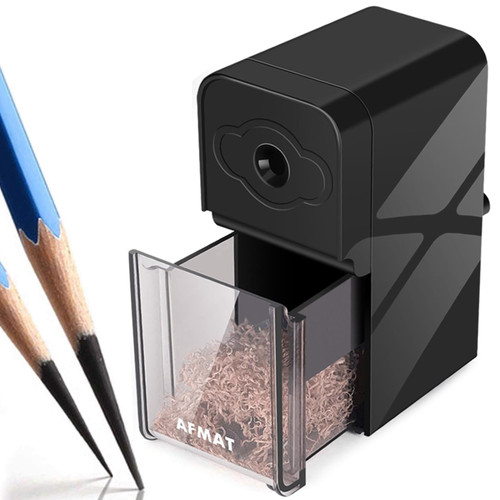 AFMAT Long Point Pencil Sharpener, 8-20mm Long Pencil Nibs, Self-Feed & Adjustable Pencil Sharpness, Artist Pencil Sharpener Manual for φ6-8.2mm Charcoal/Art/Drawing/Sketching/Colored Pencils PS10