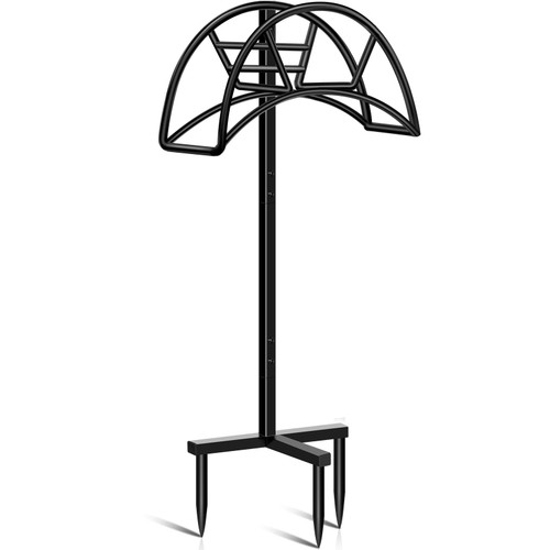 TomCare Garden Hose Holder Detachable Metal Water Hose Holder Holds 150 FT Hoses Free Standing Hose Hanger Stand Heavy Duty Garden Storage Rack for Outside Yard Lawn, Black-1769276044
