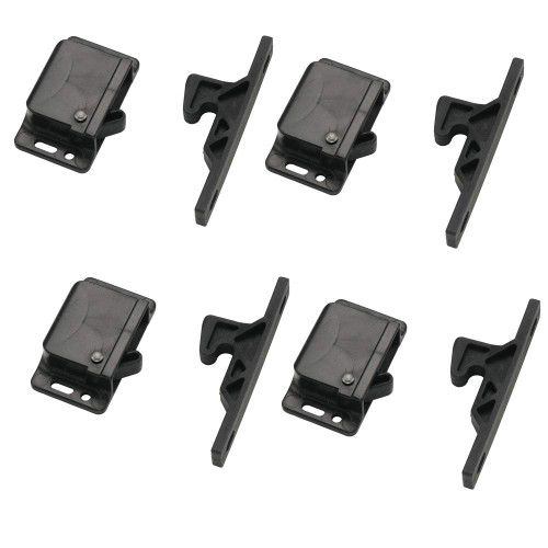 Decorite 5838-4 Pack - RV Cabinet Door Black Push Latch Grabber - Holder- 5lb - C3-805 - H315-1769276195