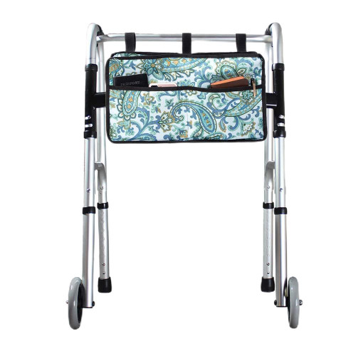 Walker Bag,Hands Free Walker Accessories Basket,Multi-Purpose Cell Phone,Water Bottle,Medicine Attachment Fits for Folding Walkers,Multiple Pockets Tote Caddy Pouch for Elderly (Mandala Print)