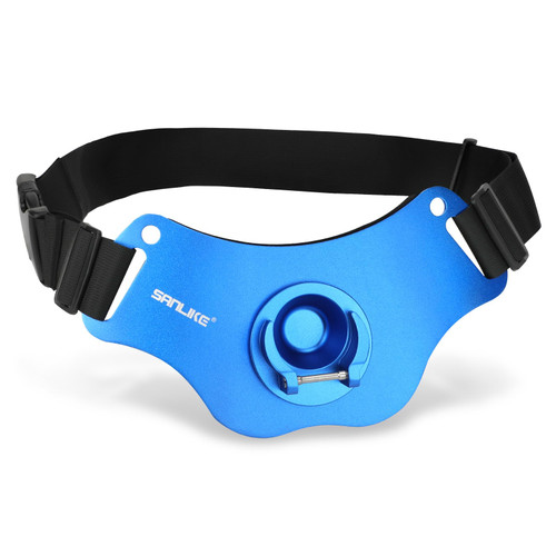 SAN LIKE Fishing Rod Holder - Adjustable Aluminum/Carbon Fiber Waist Fighting Belt - Stand-up Offshore Gimbal Padded Fishing Pole Belt (Blue)-1769276550