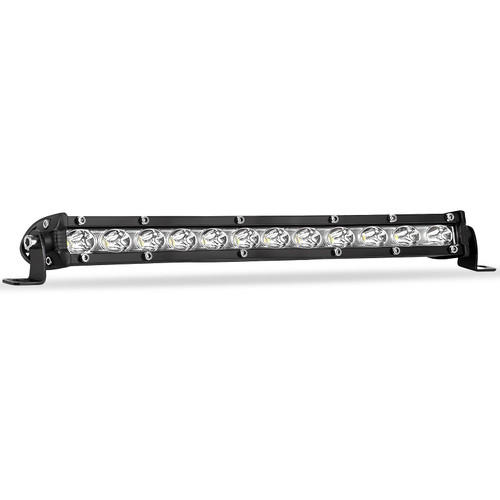 Zmoon Led Light Bar 12in Signal Row Light Bar [14in w/Bracket] 40W Spot Flood Combo Off Road Light, Waterproof Slim Light Bar for SUV Jeep ATV Boat