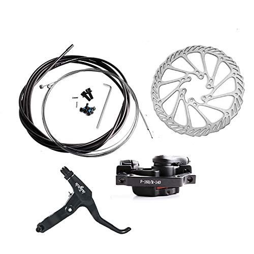 Mountain Bike Disk Brake Set G3/ HS1 Bicycle Disc Brake Kit Front and Rear 160mm Caliper Rotor with Bolts and Cable (F G3 Disc Brake Set)