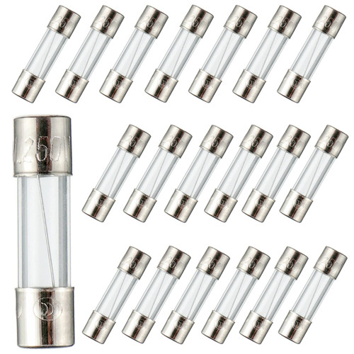 BOJACK 5x20mm 15A 15amp 250V 0.2x0.78 Inch F15AL250V Fast-Blow Glass Fuses (Pack of 20)