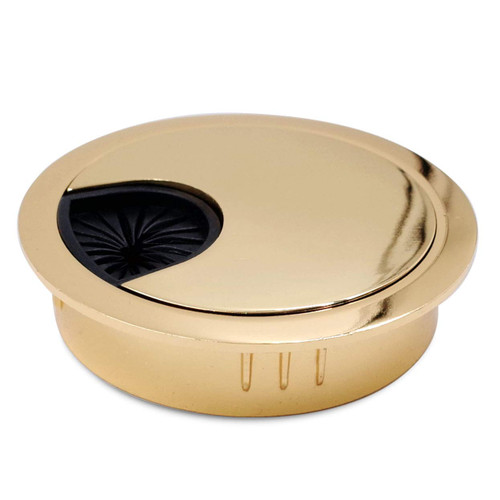 Jetland Desk Grommet for Wire Organizer - Golden, Fits 2" Hole, GTG53, 2-Pack