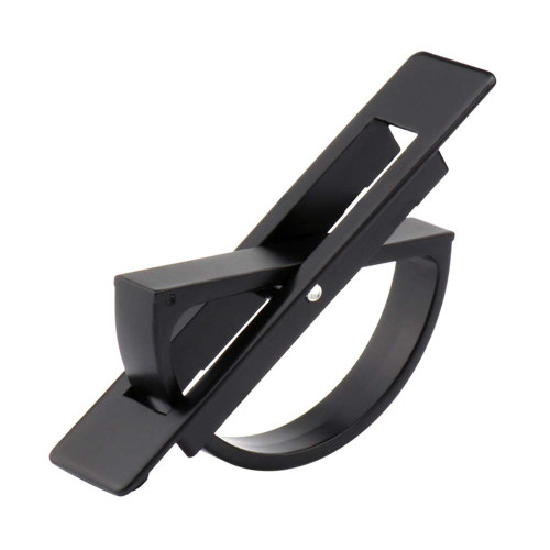 Txinmin Home 2 Pack Concealed Drawer Door Finger Insert Recessed Flush Pull Handle with Resin Back Cap, Black