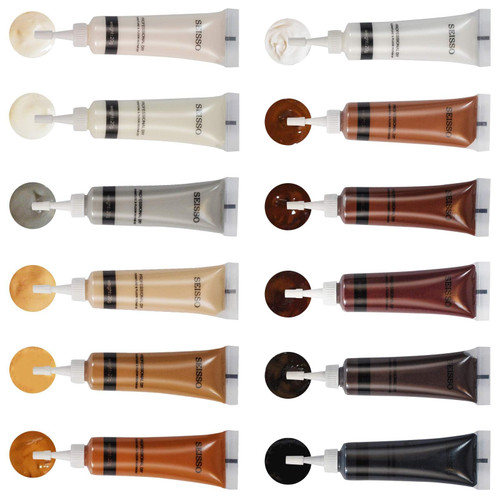 SEISSO Wood Repair Kit Touch up Paint Restore Any Wooden Furniture Stain, 12 Colors Cover Surface Scratch for Wooden Floor Table, Filler Furniture Paint Oak, Cabinet, Door, Veneer, Walnut