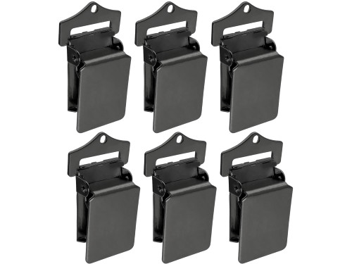 Wise Linkers Wall Clips Matte Black for Hanging Rugs and Animal Hides (Pack of 6) Rug Grippers/Clips/Hangers