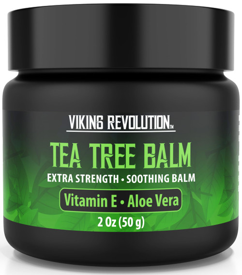 Viking Revolution Tea Tree Oil Balm - Foot Cream for Dry Skin - Deeply Moisturizing Formula with Aloe Vera, Vitamin E & Eucalyptus - Soothes & Hydrates Rough Hands, Elbows & Feet (2 Oz, Pack of 1)-1769280178