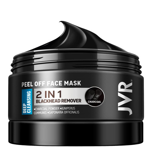 JVR Peel Off Face Mask, Blackhead Remover Mask for Men, Charcoal Peel Off Black Mask, Facial Mask Purifying and Deep Cleansing for All Skin Types 4.23 OZ-1769280504