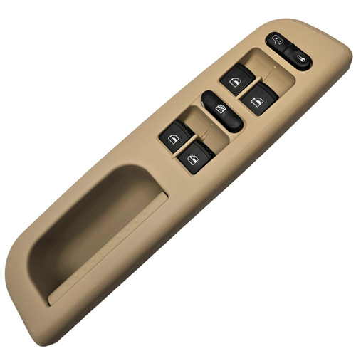 SWITCHDOCTOR Fully Assembled Window Master Switch and Bezel Set for 1999-2005 Volkswagen Jetta (Tan)-1769280553