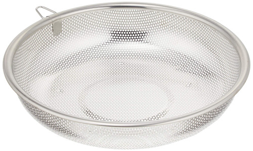 Pearl Metal HB-4117 Shallow Punching Colander, 9.4 inches (24 cm), Stainless Steel, At Aqua Silver-1769281736