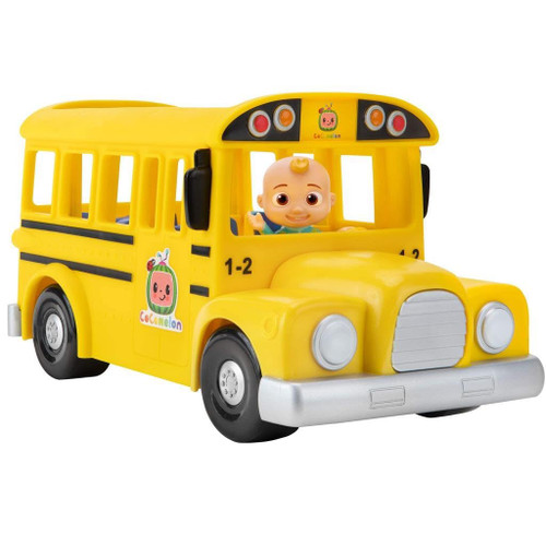 CoComelon Official Musical Yellow School Bus, Plays Clips from ‘Wheels on The Bus,’ Featuring Removable JJ Figure – Character Toys for Babies, Toddlers, and Kids