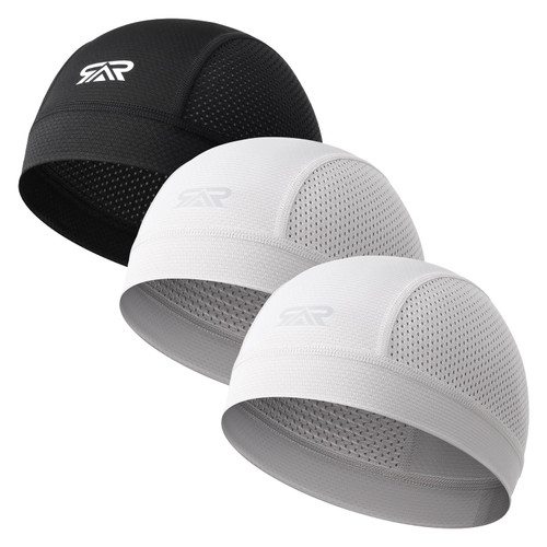 THINDUST 3Pcs Breathable Mesh Skull Cap,Lightweight Quick Dry Sports Helmet Liner for Men Women, Cooling Cycling Beanies-1769314769