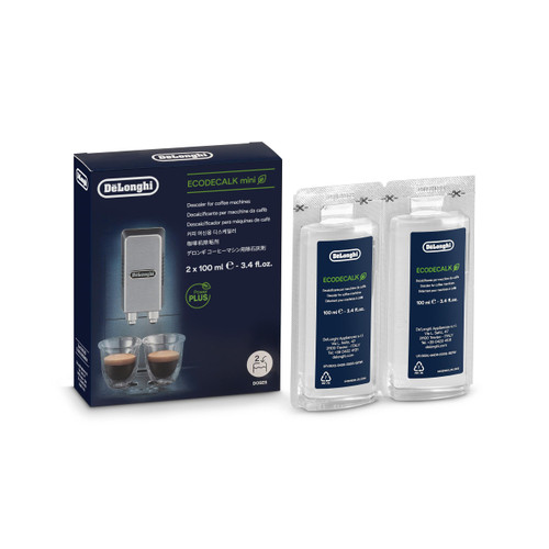 De'Longhi EcoDecalk Descaler, Eco-Friendly Universal Descaling Solution for Coffee & Espresso Machines, 2-Pack (1 use per pack)