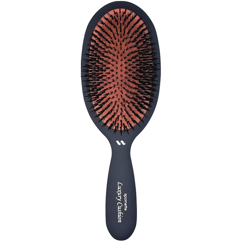 Spornette Boar Bristle Hair Brush for Women & Men - Large Luxury Cushion Oval Vented Hair Brush for Styling & Smoothing - Nylon & Boar Bristles Help to Reduce Breakage - For All Hair Types
