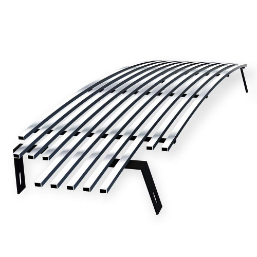 APS Compatible with Toyota Tacoma 2001-2004 1 PC Cover 3 Holes Main Upper Stainless Steel Chrome Polished 8x6 Horizontal Billet Front Grill Grille Insert T85465S