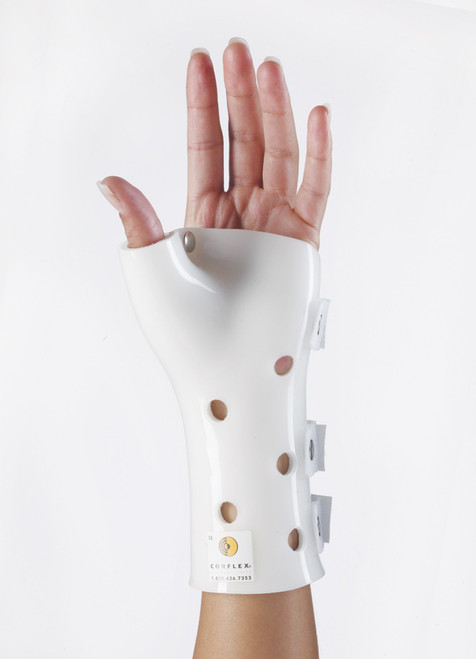 Corflex Poly Cast Wrist/Hand/Thumb Orthosis (white) Medium Left 7-8"