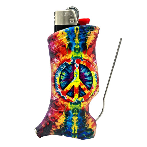 Toker Poker - Bic Lighter Case Multi Tool, Hippy Van Collection - All Inclusive Tool for Camping and Other (Peace Sign)
