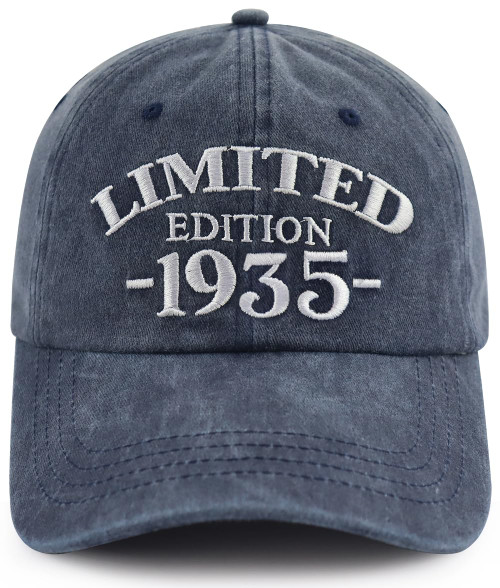 89th Birthday Decorations for Men Women, Limited Edition 1935 Party Supplies Hat, 89 Years Old Retirement Birthday Gifts Baseball Cap for Grandpa Grandma