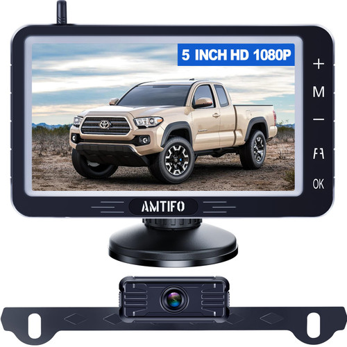 Wireless Backup Camera 5-inch for Truck: Easy to Install Back up Camera - HD 1080P Rear View Camera for Trucks SUVs