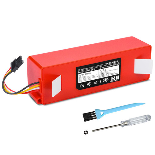 Replacement Battery for Xiaomi Mijia Xiaowa Roborock S4 S5 S6 S7 S50 S51 S52 S53 S55 S60 T4 T6 T7 T60 T61 T65 E4 E5 E20 E25 E35 C10 CT10 S5 Max S6 Pure S7 MaxV Ultra Robot Vacuum Cleaner 14.4V 6800mAh