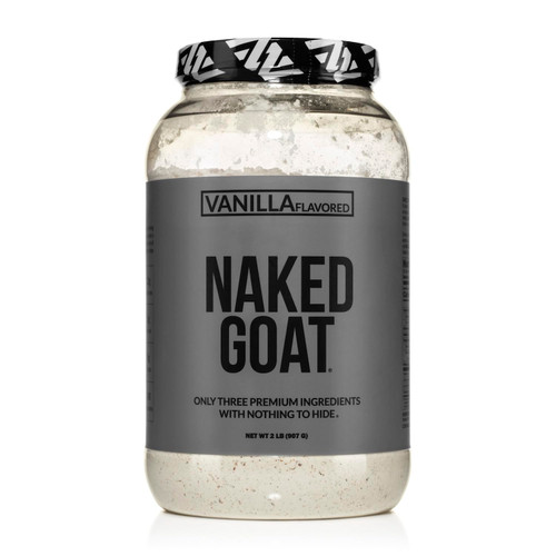 NAKED Goat Vanilla Protein Powder - Pasture Fed Goat Whey Protein Powder from Small-Herd Dairies - Only 3 Ingredients - GMO Free, Soy Free - All Natural - 23 Grams of Protein - 25 Servings