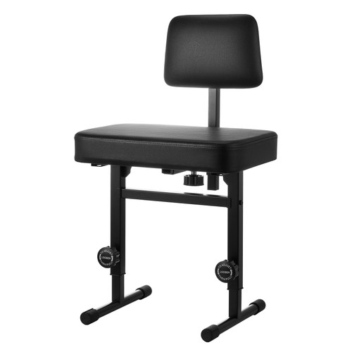 TENTOTEN Piano Bench Adjustable Height, Piano Chair with Padded Backrest Comfortable Piano Seat for Piano & Keyboard Bench for Musicians Piano Stool, Black