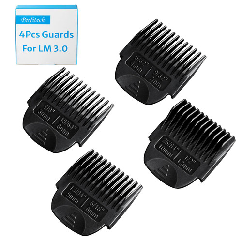 Guards Compatible with Manscaped The Lawn Mower 3.0 Replacement, 4pcs, Cutting Length from 1/8” to 1/2”