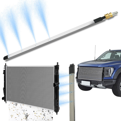 Lucstar Radiator Cleaning Wand & Car A/C Condenser Cleaner, Engine Cabin Air Filter Flusher, 24Inch Radiator Wands Connect with Pressure Washer Air Compressor for Cleaning Home Car Truck Radiators