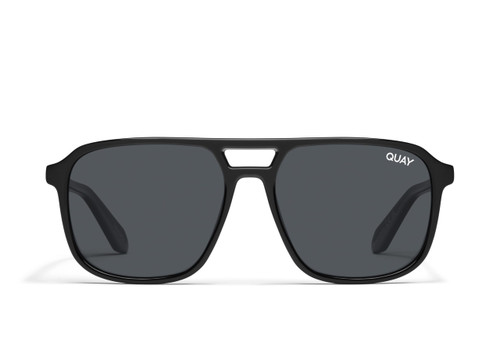 Quay - Sunglasses for Men & Women, Polarized Aviator Lenses with UV Protection (On The Fly, Black)