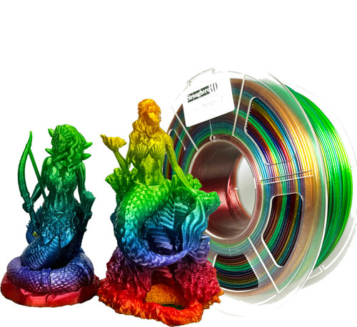 Stronghero3D PETG 3D Printer Filament 1.75mm,Multi Color,Translucent Rainbow,1kg(2.2lbs) Accuracy +/-0.05mm for ender3 Cr10
