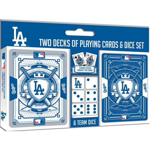 Baby Fanatics Lad3230: Los Angeles Dodgers 2-Pack Playing Cards & Dice Set