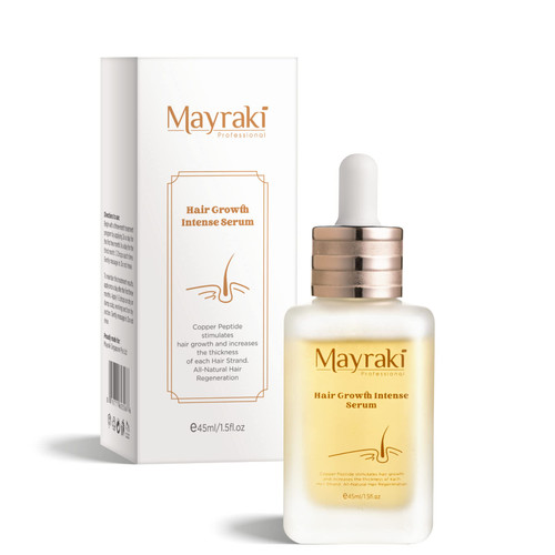 Mayraki Intense Hair Treatment with Copper Peptide GHK-Cu, DHT Blocker for Thicker, Stronger Hair Growth | 45 ml/1.52 fl. oz