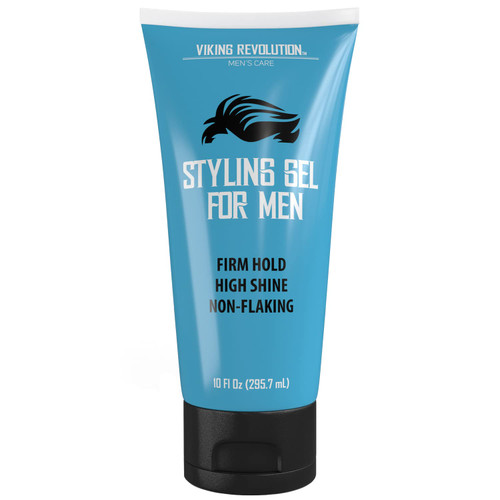 Hair Gel for Men Strong Hold - Mens Hair Gel Extra Strength - Styling Gel for Hair Clear Hair Gel - Firm Hold Gel Hair High Shine Non-Flaking Curly Hair Gel (10oz)