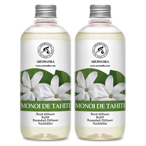 Diffuser Refill Monoi de Tahiti Set 2 x 17Fl Oz - Scented Diffuser Refill w/Floral Fragrance - Room Diffuser Refill - Home Fragrance - Room Freshener - Sweet Scent - Fresh and Long Lasting Fragrance Diffuser Refill Monoi de Tahiti Set 2 x 17Fl Oz - Scented Diffuser Refill w/Floral Fragrance - Room Diffuser Refill - Home Fragrance - Room Freshener - Sweet Scent - Fresh and Long Lasting Fragrance
