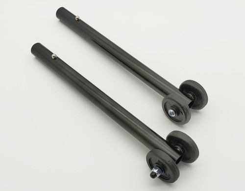 Wheelchair Anti-tippers for Wheelchair Silver Sport & Chrome Sport Standart Wheels Stability,with Wheels,Steel Universal Rear Anti-Tipper Straight w/Wheels,Universal Parts,STDS833N(1 Pair,Black)