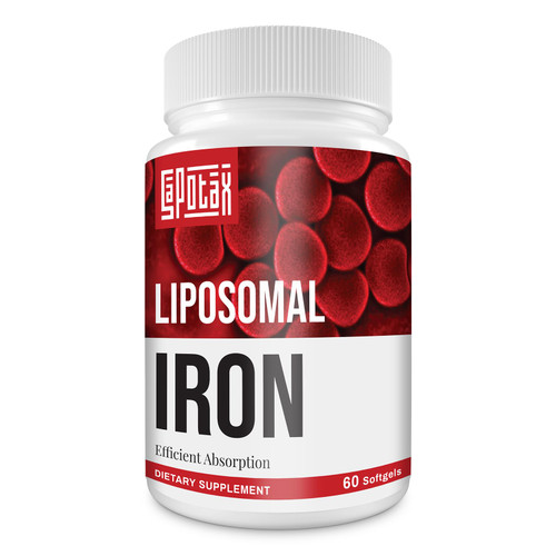 Liposomal Fe Iron Supplement for Women, 65 mg Iron Supplement with Folic Acid & Vitamin B12 for Men, Daily Blood & Energy Support for Adults Iron Deficiency 60 Softgels (1 Bottle)