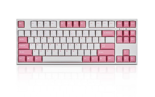 Leopold FC750RBT White/Pink TKL Bluetooth PD Double Shot PBT Mechanical Keyboard Cherry MX Red