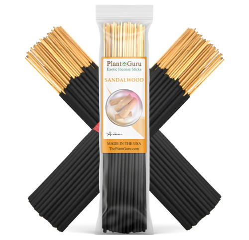Sandalwood Exotic Incense Sticks 7 Inch - Bulk 1 Bundle 85 to 100 Sticks - Natural 7" Long Lasting Aroma That Burns for 30 to 45 Minutes.
