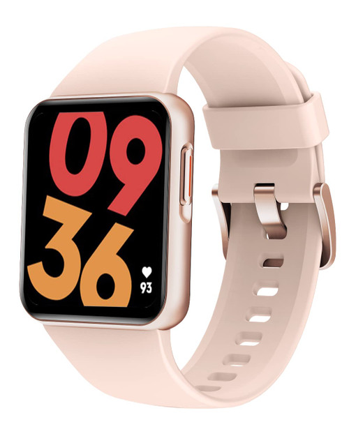 GRV Smart Watch for Men Women, Smartwatch for iOS and Android Phones Personalized Watch Faces IP68 Waterproof, Fitness Tracker with Heart Rate/Blood Oxygen/Sleep Monitor Steps Calories Tracker (Pink)