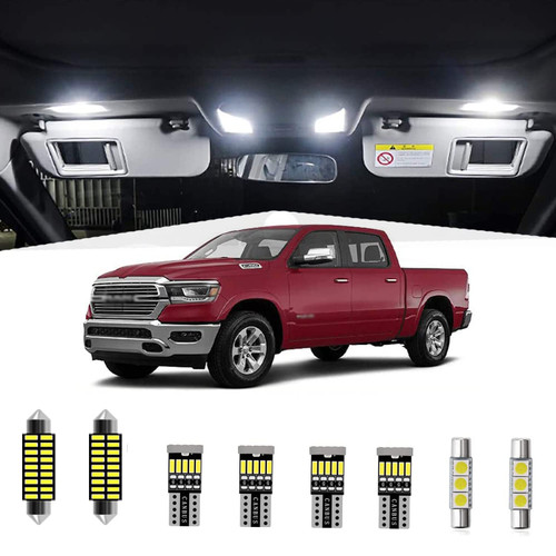AWALITED 13pcs RAM Interior LED Lights Kit Super Bright LED Map Dome Light Bulbs for 2019 2020 2021 2022 2023 Dodge Ram 1500, 2500, 3500 Pickup Truck All Models