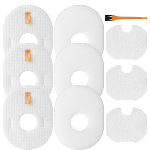 Holdclean Vacuum Filters Replacement for Shark Rocket, HV300, HV300W, HV301, HV302, HV303, HV305, HV308, HV310, UV450, 3 Foam + 3 Felt Filters and 3 Post-Filters, Replaces Part XFFV300